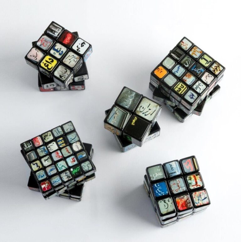 Rubik's Cubes, for series Urban Poetry. Various sizes, 2017