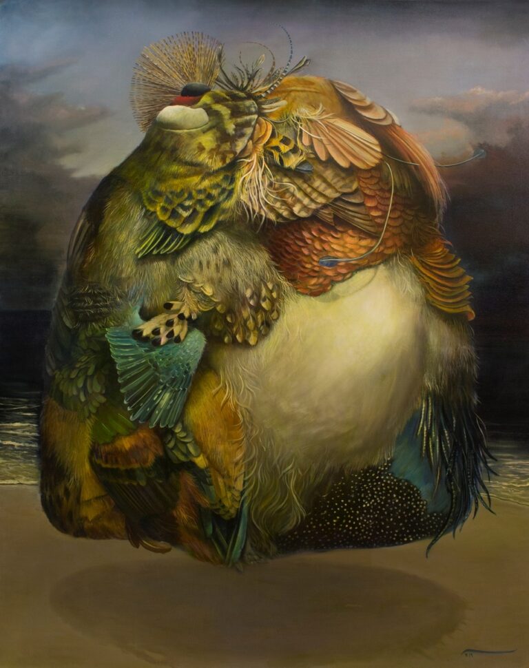 Simorgh, oil on canvas 150x120 cm, 2019